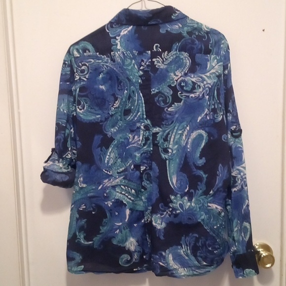 Jone's New York Signature Splash Of Color Mid/Long Sleeve Top - Size XL - Picture 9 of 10